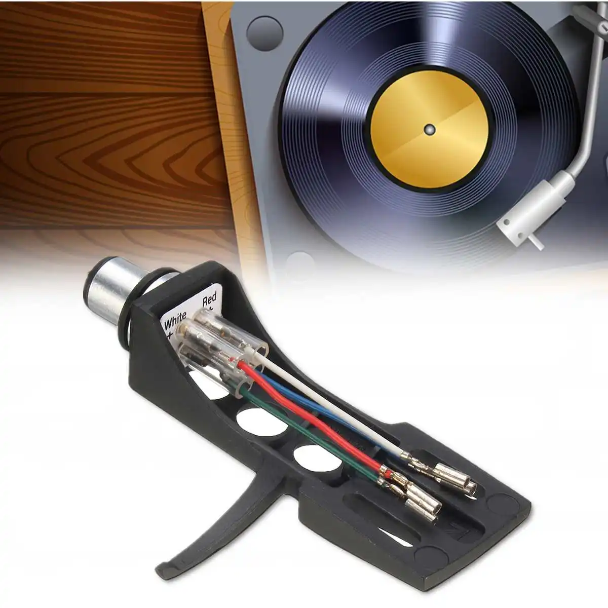 Turntable Headshell Record Player Phono Black Metal For Technics & Other Turntables S shaped or