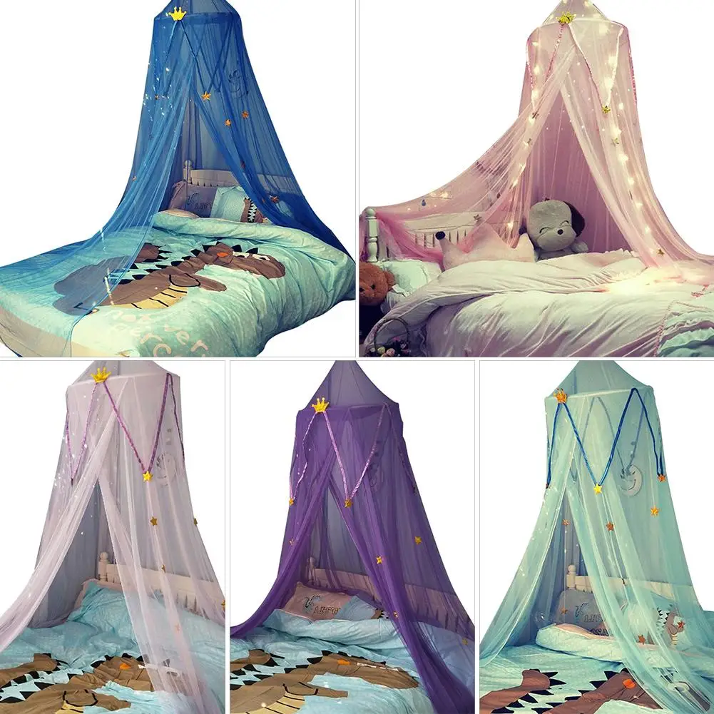 

Children's Dome Mosquito Net Pink Bed Net European Style Hanging Bed Crib Netting For Children