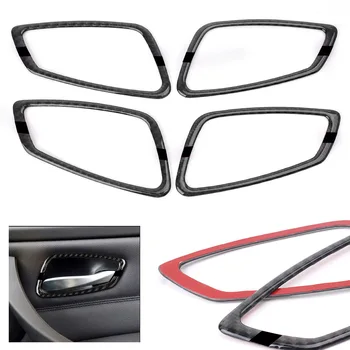 

For BMW E90 E92 3Series 2005-2012 Carbon Fiber ABS Car Door Handle Interior Decoration Cover Sticker 4Pcs/Set