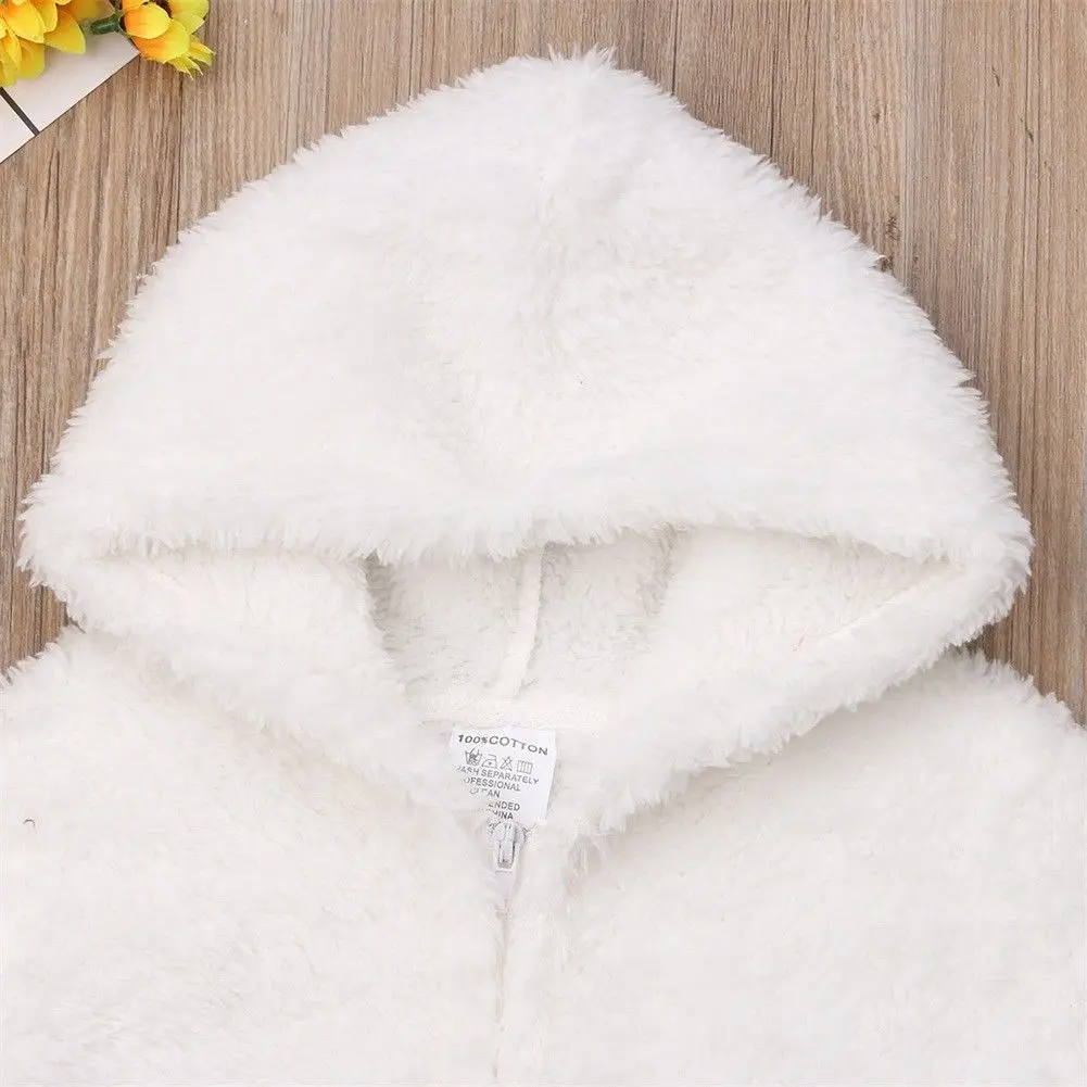 One-Piece Xmas Autumn Winter Infant Baby Boy Girl Warm Hooded Footies Jumpsuit Playsuit Clothes Outfit