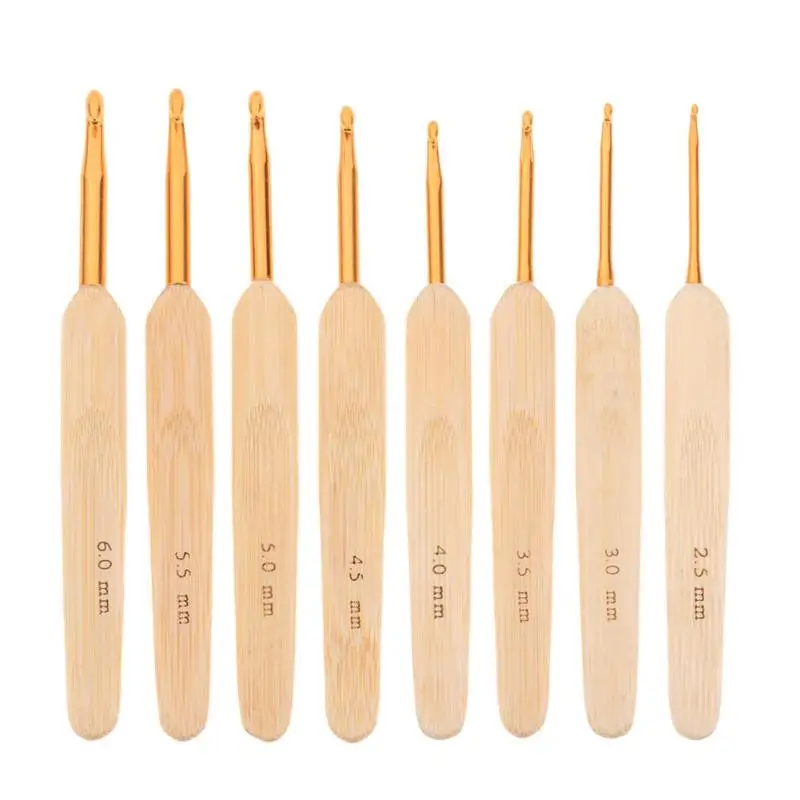 

8pcs/set 2.5-6mm Plastic Craft Knit Crochet Hooks Knitting Needles Weave Craft For Sewing Kit Crafts Loom Tool Knitting Needles