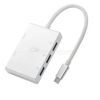 

NGFF USB-C USB 3.1 Type C to HDMI Digital AV & VGA & USB HUB OTG Adapter for Laptop Laptop Pro