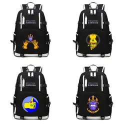 2019 НОВИНКА! Одежда с изображением Мстителей танос рюкзак с рисунком из комиксов танос мультфильм детей школьные сумки для