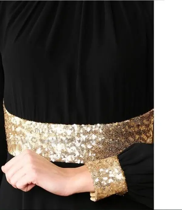 Женское платье Кафтан Abaya длинное с блестками для коктейлей|Мусульманская