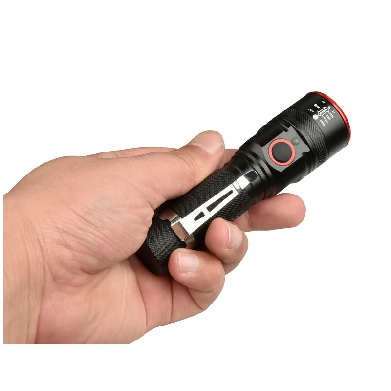 XANES 1511-B 1000 Люмен USB Перезаряжаемый фонарик T6 светодиодный масштабируемый 3 режима