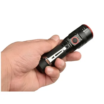 

XANES 1511-B 1000Lumens USB Rechargeable Flashlight T6 Led Flashlight Zoomable 3 modes torch for 18650 with USB cable Camping