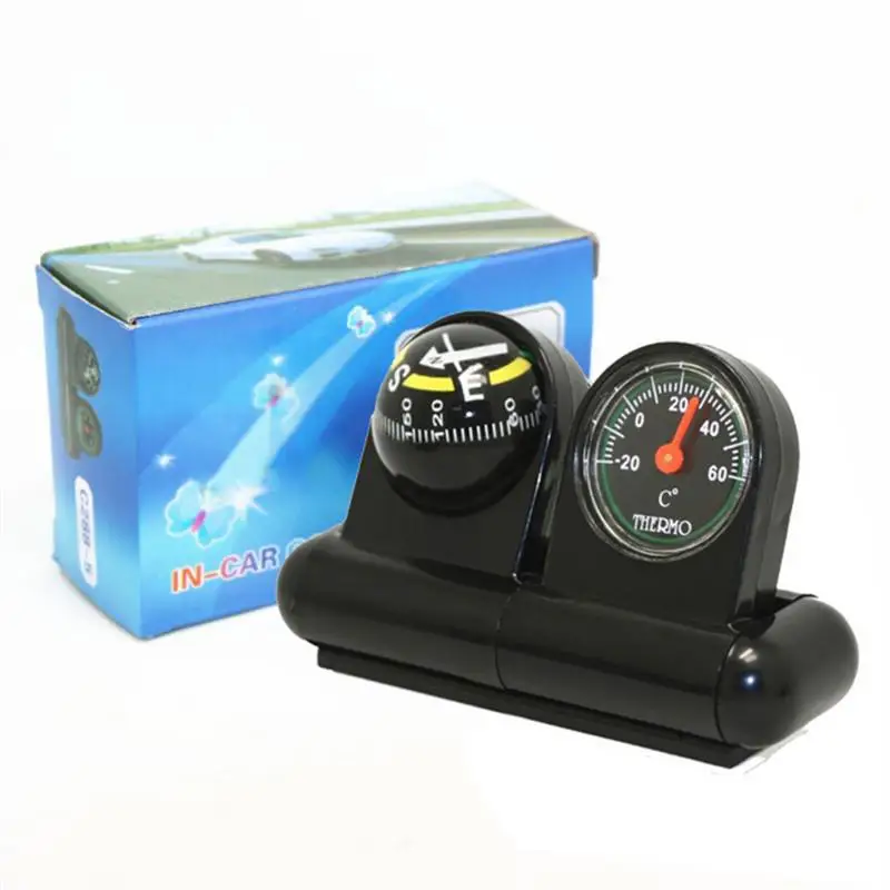 

Car Compass Multi-Function Car Guider Outdoor Tourism Tool Thermometer Monitor Vehicle Slope Measurement Tool Auto Decoration