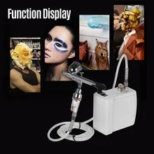 Набор аэрографа, универсальная базовая система аэрографии, комплект с портативным мини-воздушным компрессором, гравитационная подача, Двойное действие, 0,20 мм сопло