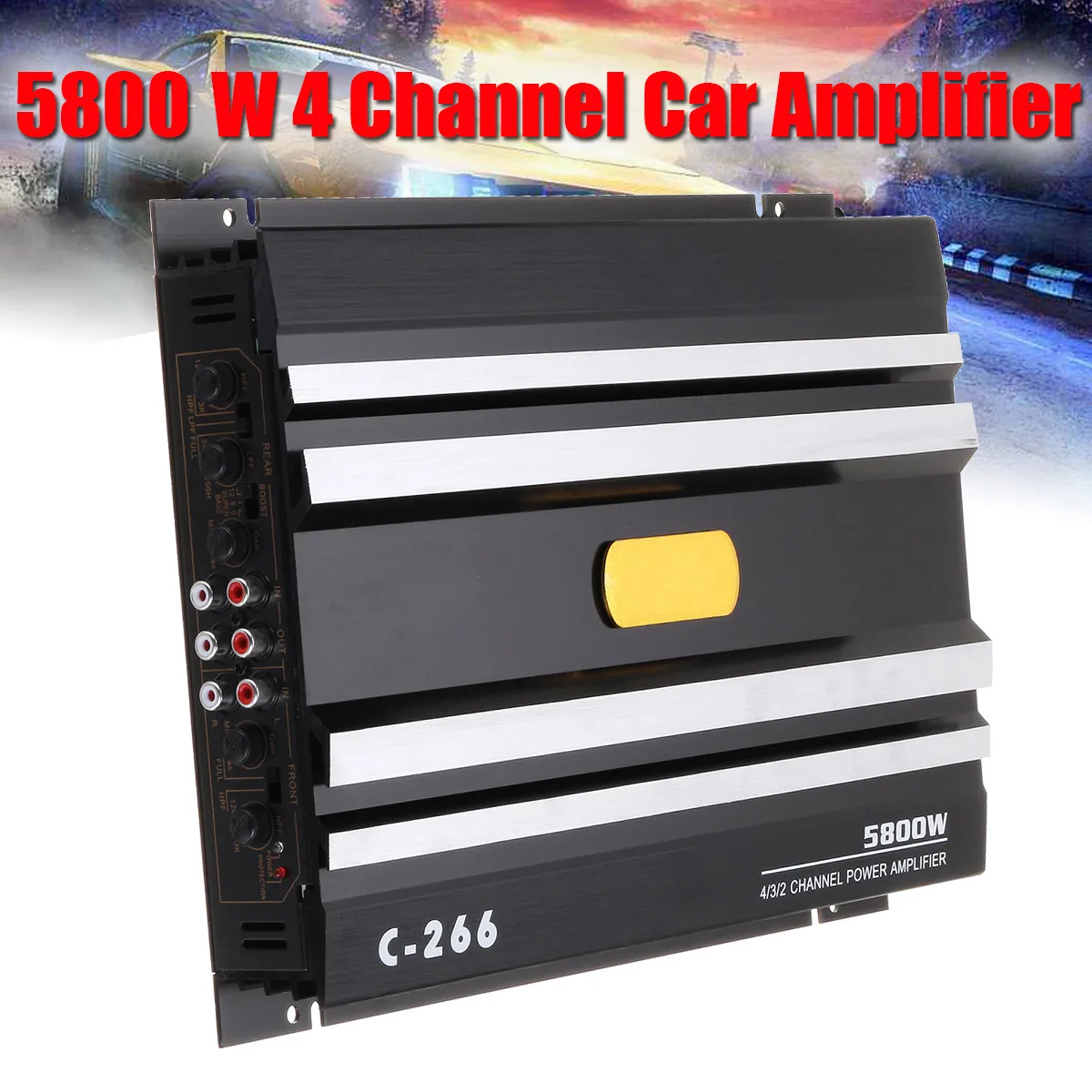 1600 Вт 4 канала 12 В в автомобильный усилитель автомобильный аудио усилитель мощности автомобильный аудио усилитель для автомобилей