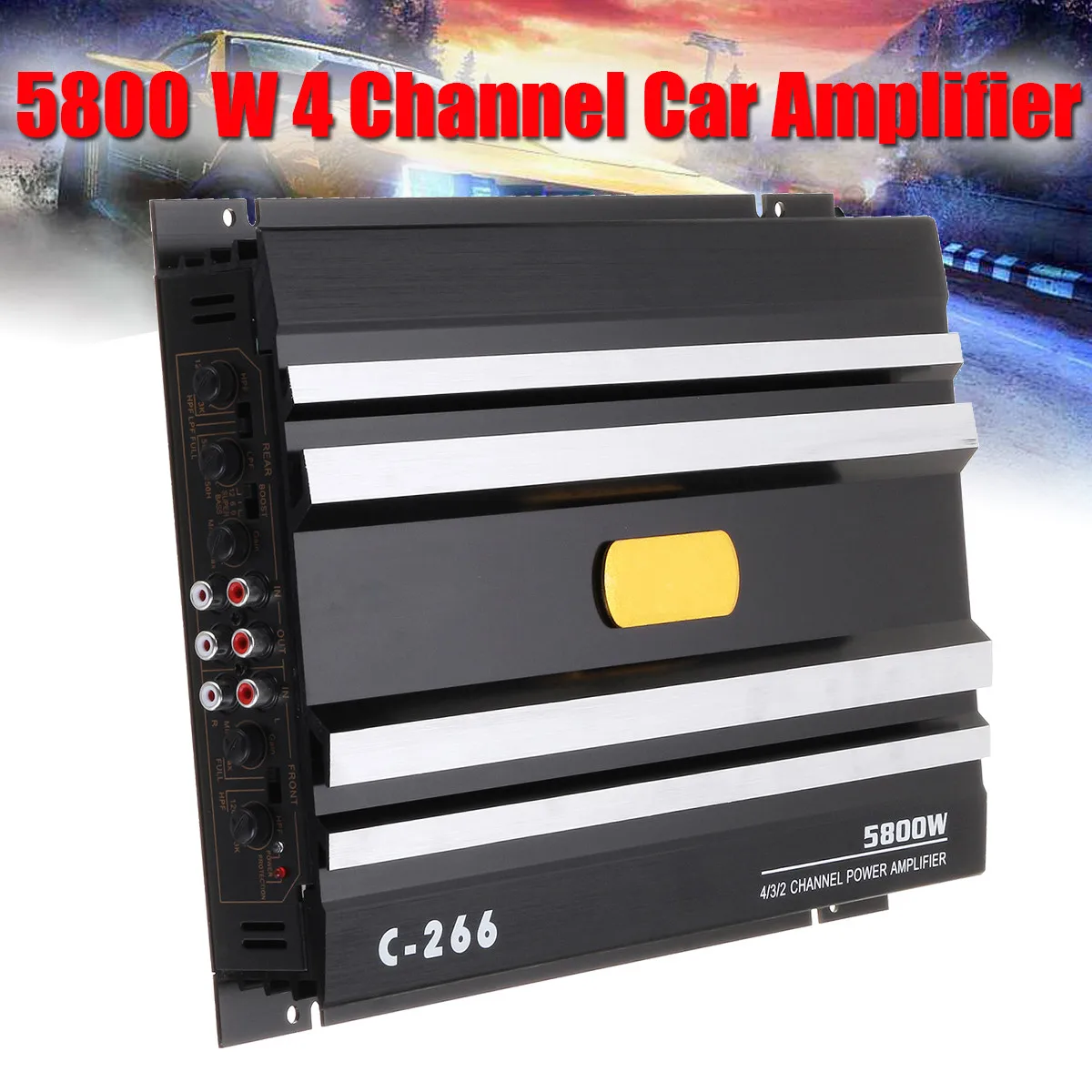 

1600 Watt 4 Channel 12V Car Amplifer Car Audio Power AmplifierCar Audio Amplifier for Cars Amplifier Subwoofer