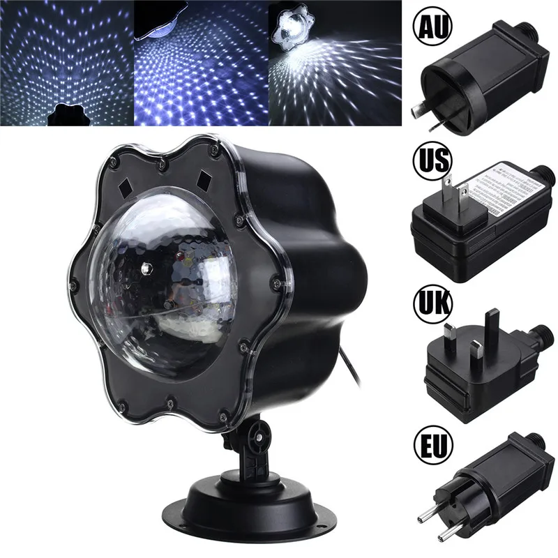 

AC100V-240V Snowflakes Projection Lamp Remote Control LED Projector Stage Light for Garden Tree Lawn Yard Lighting Waterproof