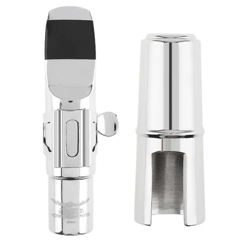 

SEWS-Silver Alto Saxophone Mouthpiece Nickelplated Copper Sax Mouth Size 6c 7c For Classical Jazz Music