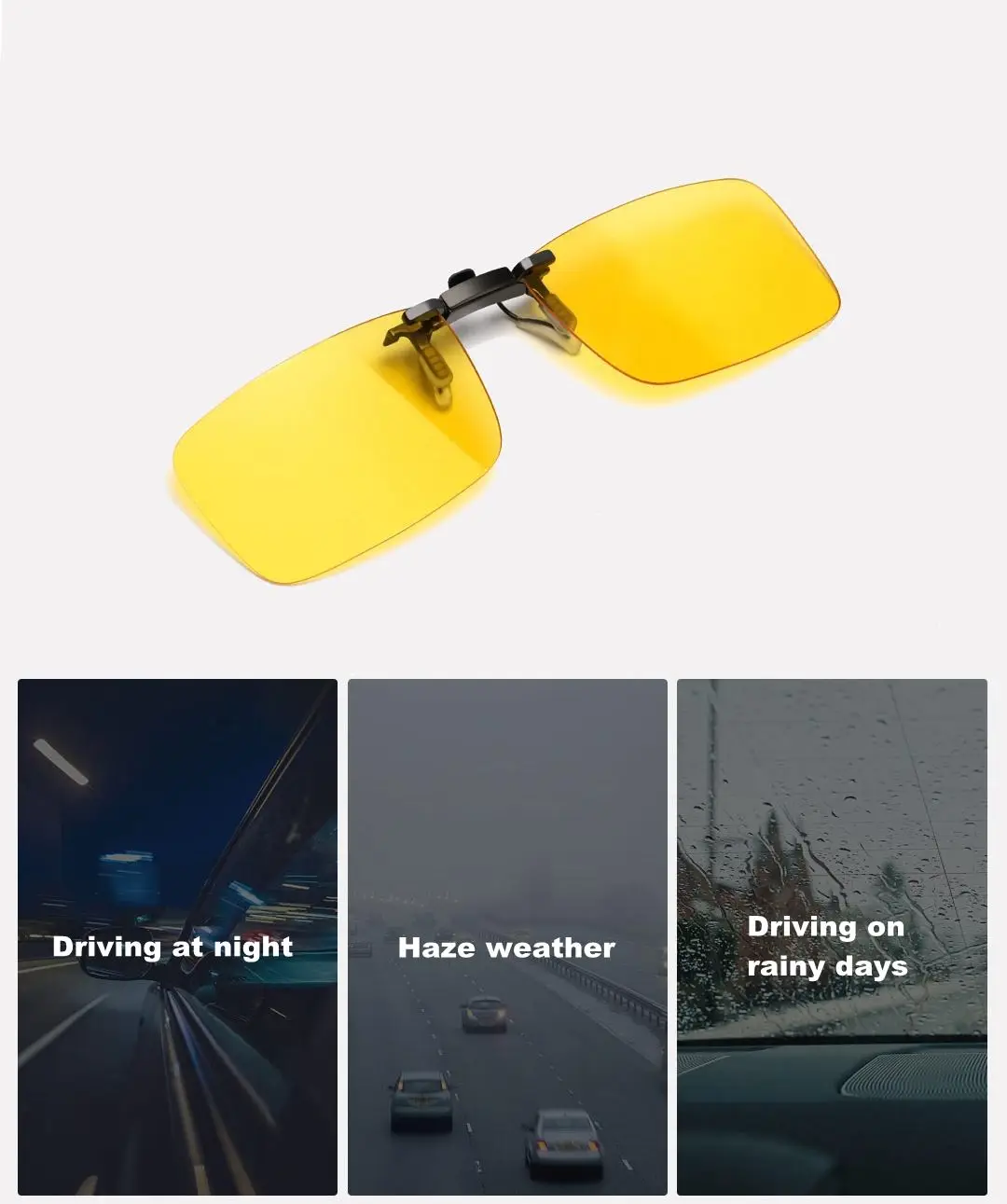 XIAOMI TS Night Vision Clip-on Glasses TAC Polarized Lenses Zinc Alloy 135 Degree Random Upturn Night Driving Clip Goggles XIAOMI TS Night Vision Clip-on Glasses TAC Polarized Lenses Zinc Alloy 135 Degree Random Upturn Night Driving Clip Goggles
