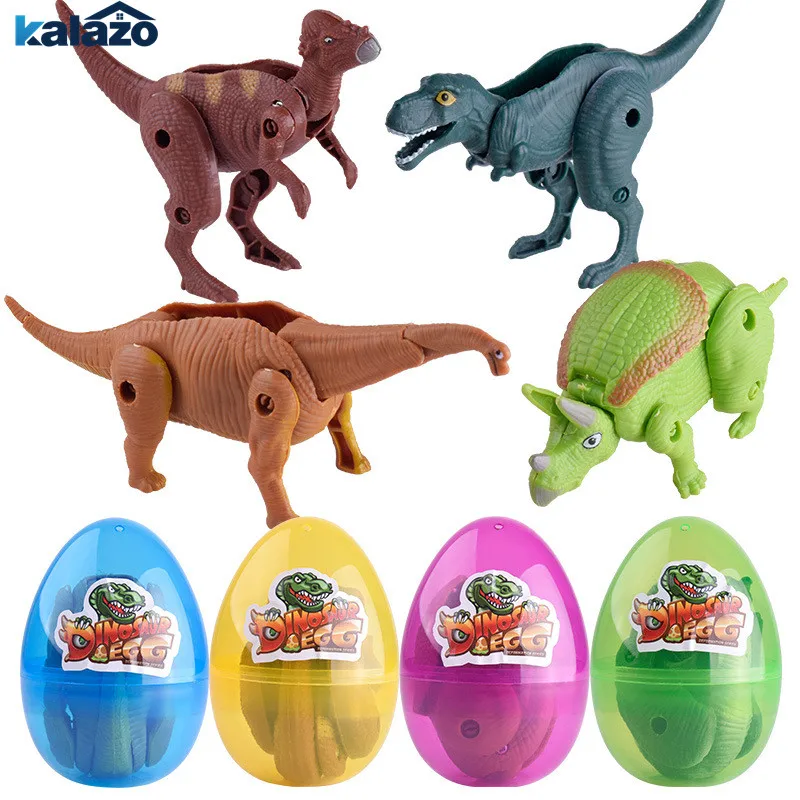

1pc Cartoon Easter Surprise Eggs Deformed Dinosaur Model Children Toy Gift DIY Birthday Home Party Decorations