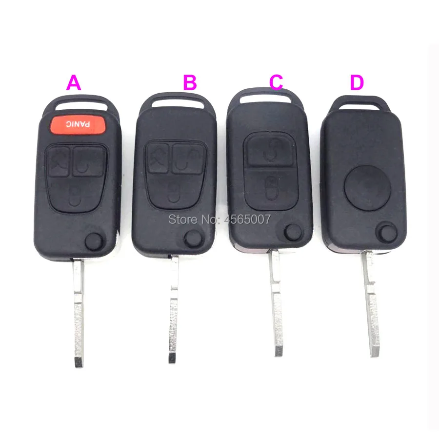 

Flip Remote Control Keys For Benz Folding Key Shell 4 track Car Key Blank Auto Automobile Key fob