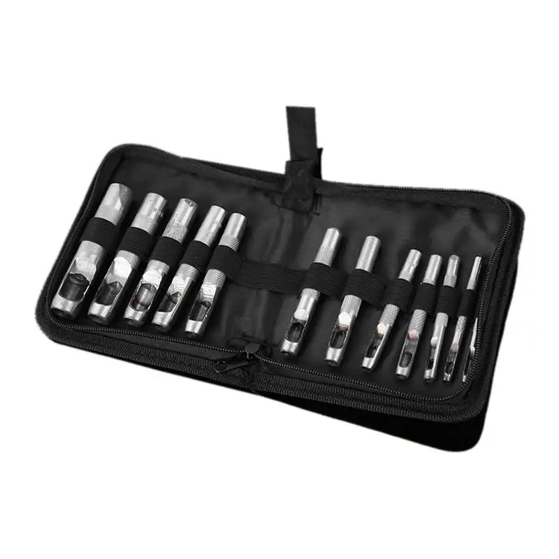 

Leather Puncher Kit Carbon Steel Multi-Specification Precision Punch For Punching Leather Cloth Paper Polished
