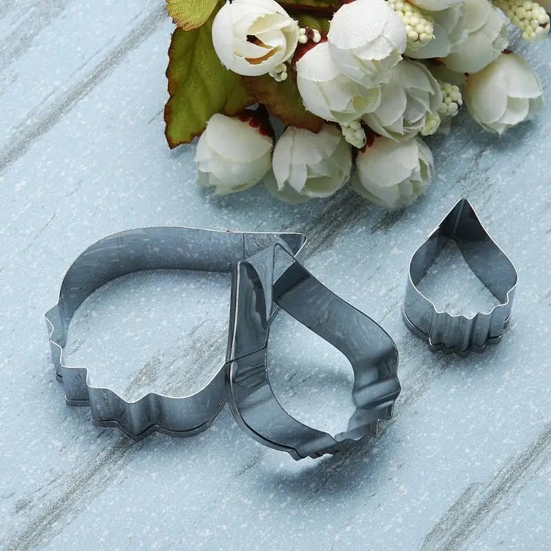

Poppy Flower Petals Cake Mould Stainless Steel Fondant Cutters Tools Cake Tools Decorating Tools Kitchen Accessories