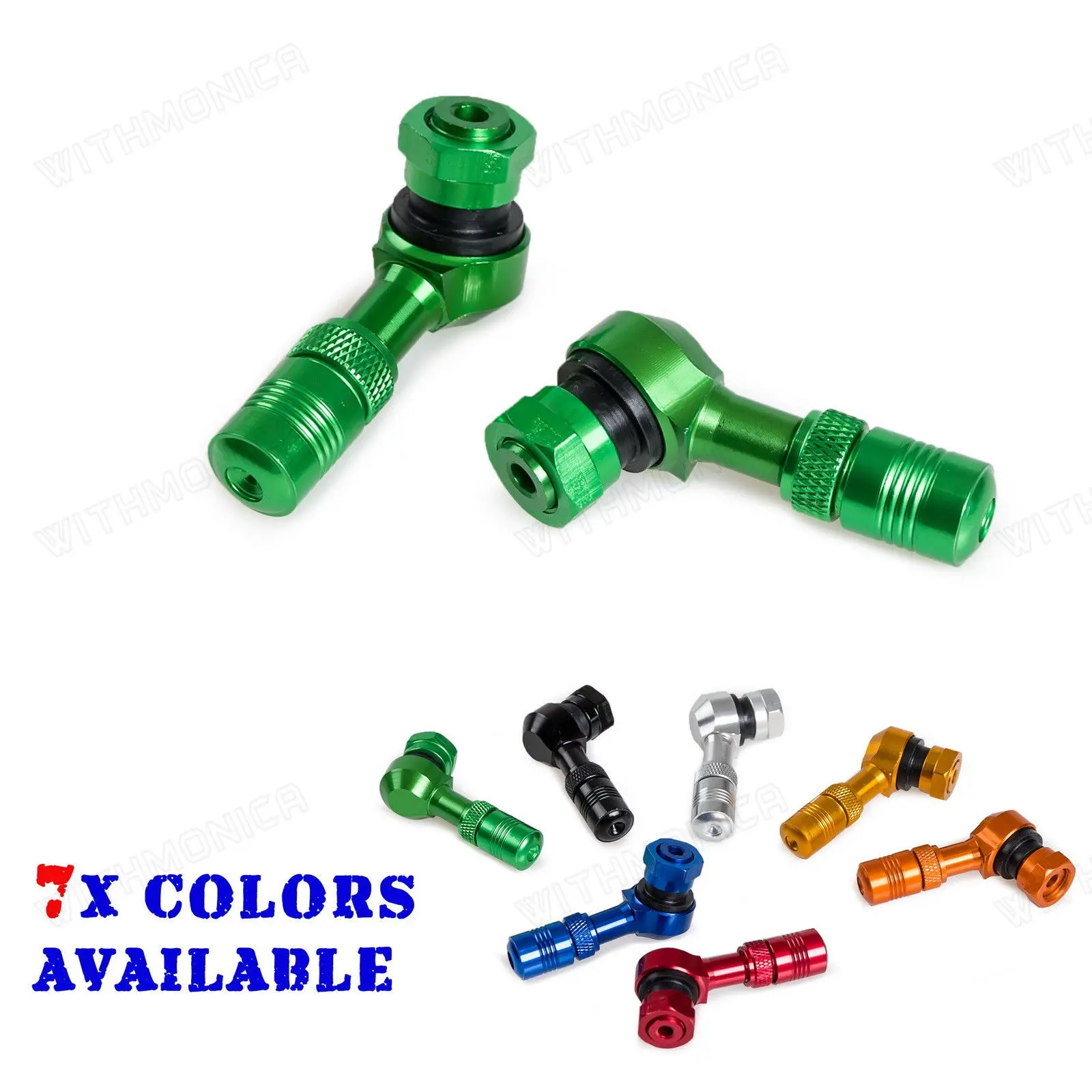 

2pcs 11.3mm Motorcycle Wheel Tire Valve Stem Caps For Honda for Suzuki for Yamaha for Kawasaki 90 Degree