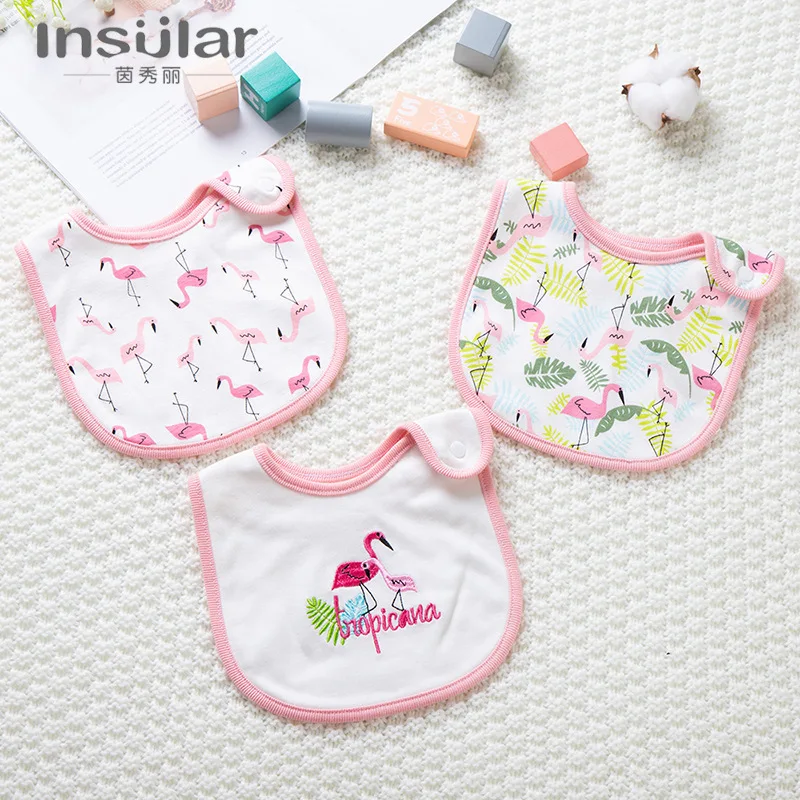 

3PCS Multicolor Animal Cartoon Bib Waterproof Baby Mouth Towel