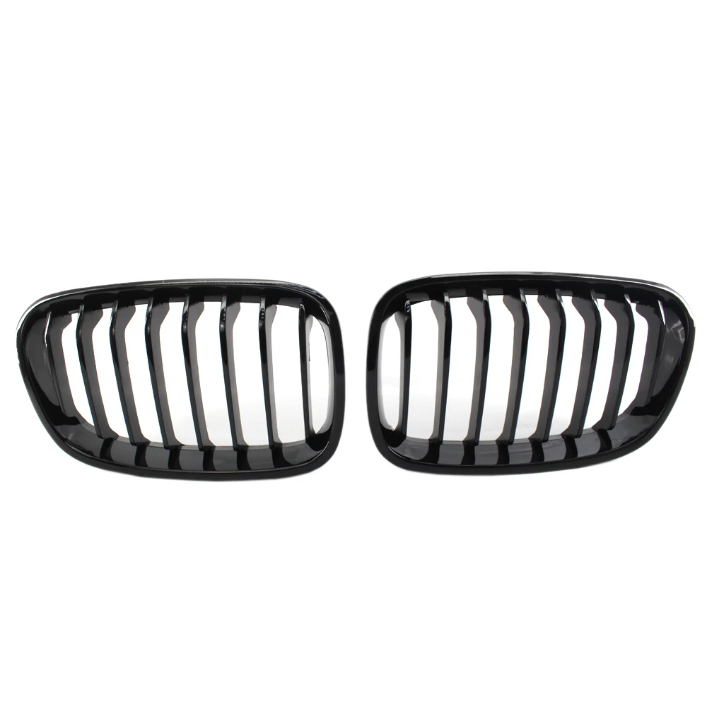 Яркая черная передняя решетка для гриля Bmw F20 F21 1 серия 2011 2014|Гоночные решетки| |