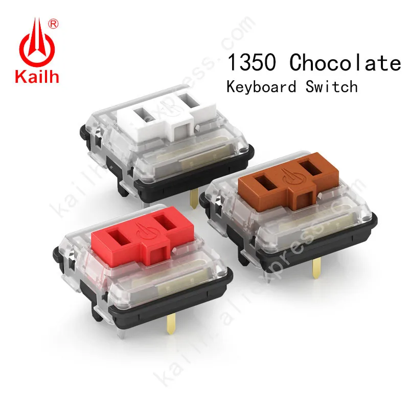 Kailh low profile Switch 1350 Chocolate Keyboard Switch RGB SMD kailh Mechanical Keyboard white stem clicky hand feeling