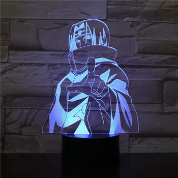 

Naruto Night Light 7 Color Changing Led Kids Bedside Sasuke Modelling Lighting 3D Visual Anime USB Desk Lamp Home Decor 2419