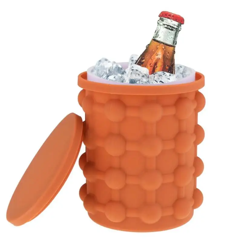 

White Space Saving Ice Storage Bucket Elastic Plastic Ice Barrel for Drinks Wine Cooling Ice Maker Kitchen Tools