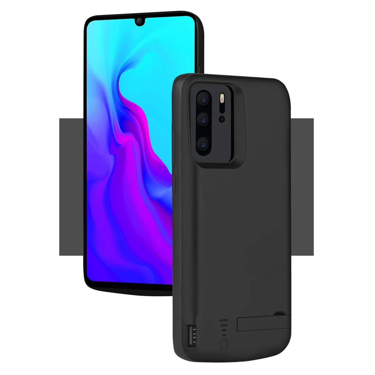 

Battery Case for Huawei P30 Pro 5000mAh Rechargeable Extended Battery Protective Phone Protector with Bracket for Huawei P30