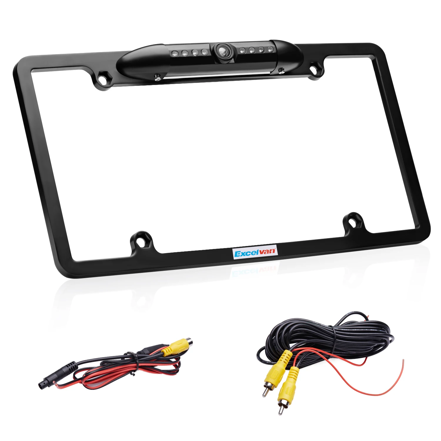 

Excelvan License Plate Backup Camera 170 Degree Universal Car License Plate Frame Mount Waterproof High Sensitive 8 IR LED