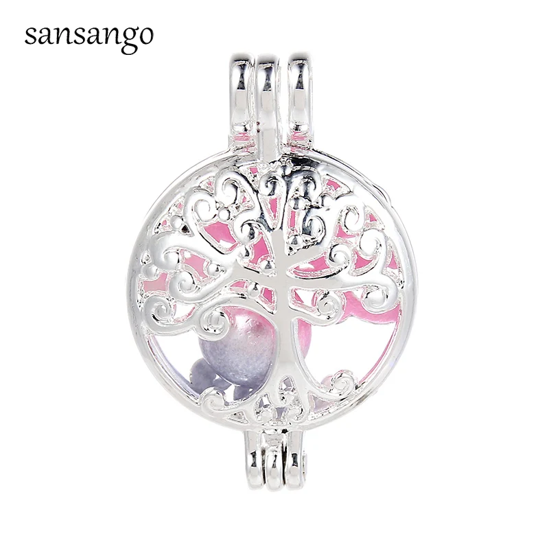 

Tree Of Life Pearl Cage Pendant Golden /Silver Locket Pearl Cage Pendant For Man Jewelry DIY Bead Aroma Diffuser