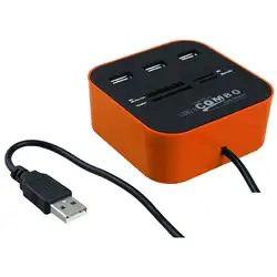 7 Порты MS SD M2 Micro SD Card Reader USB Hub Adpter USB 2,0 разветвитель для Тетрадь/планшетный компьютер PC