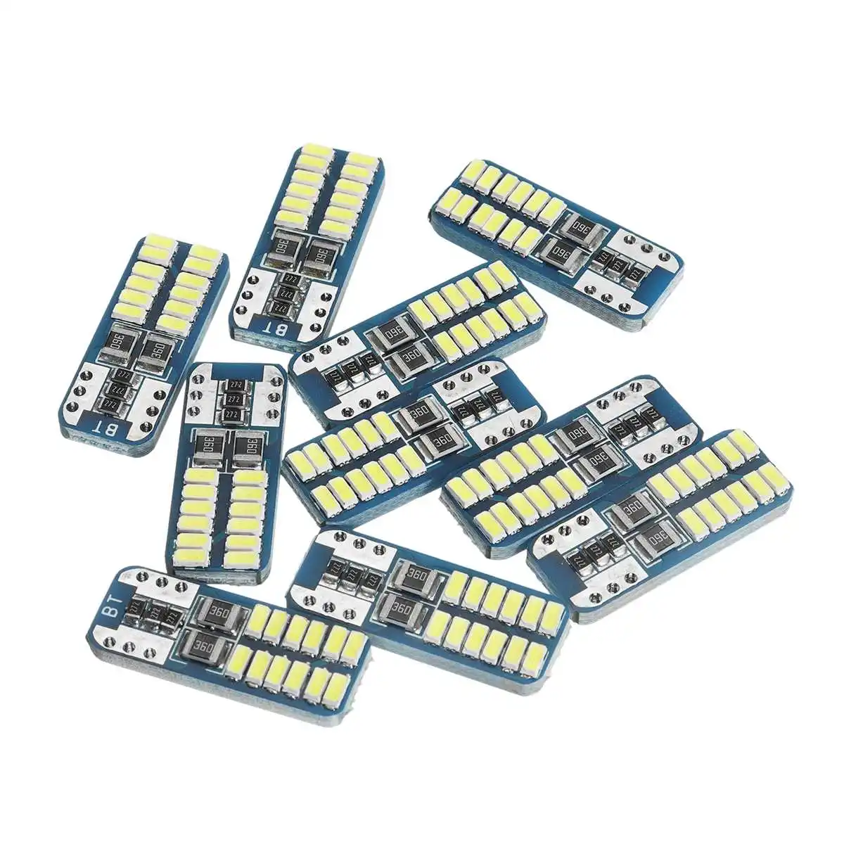 

10Pcs 24LED SMD 3014 Error Free 194 W5W License palte light Universal Parking Lamp Bulb T10 LED CANBUS LED CANBUS Car Side Light