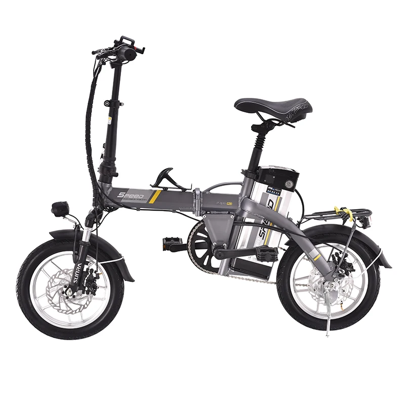 Electric Bike 48V Two Wheels Electric Bicycle Single Motor 240W Adults Women Folding Mini Electric Scooter With Seat Electric Bike 48V Two Wheels Electric Bicycle Single Motor 240W Adults Women Folding Mini Electric Scooter With Seat