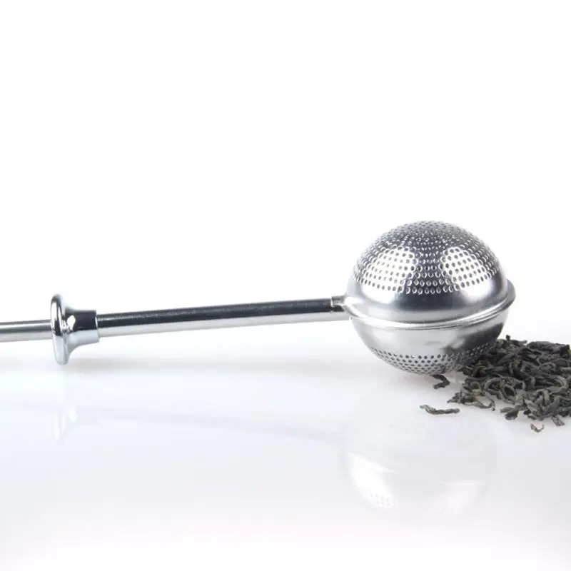 

Tea Ball Infuser 18CM Push Style Telescopic Tea Strainer Filter with Handle Stainless Steel Tea Mesh Ball Filter