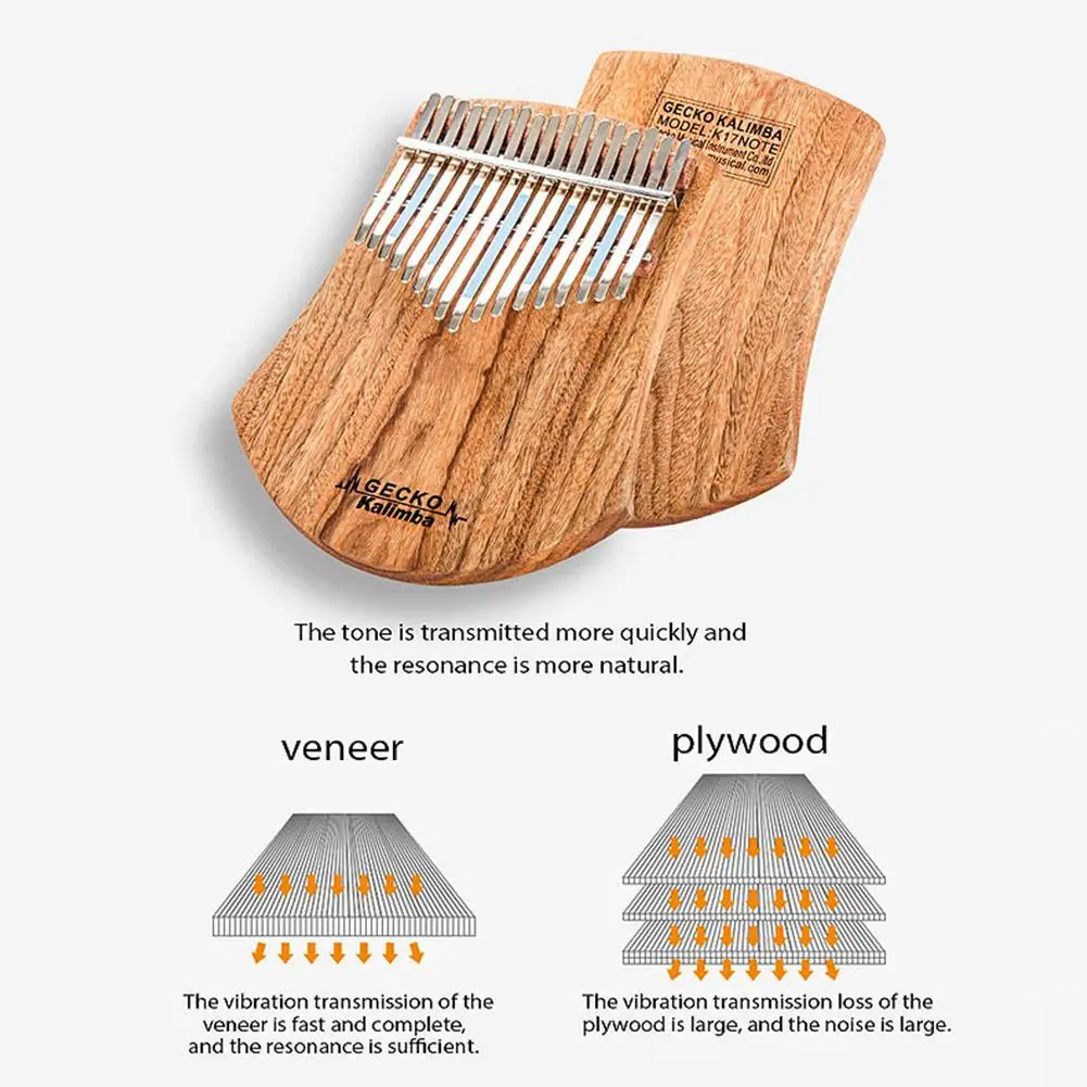 

Mounchain 17 Keys Kalimba African Camphor Wood Thumb Piano Finger Percussion Quality Wood Musical Instrument Mbira Likembe Sanza
