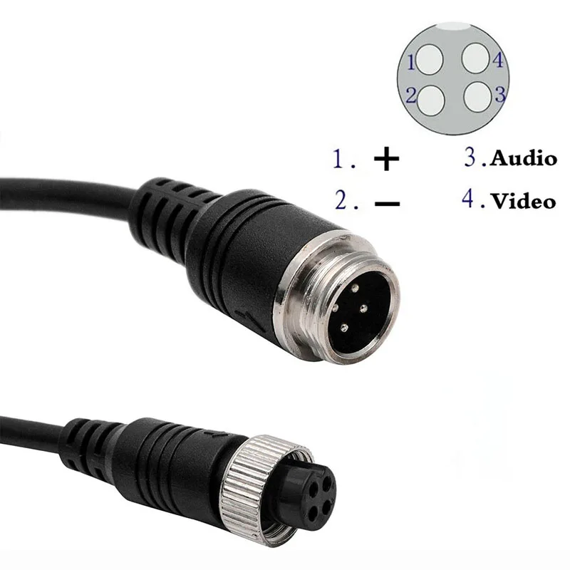 

Easy-Fit (4 Pin Connector) 10M Extension Cable Wire For Car Reversing Camera