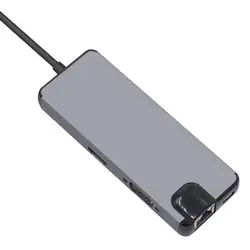 OPQ-USB C концентратор HDMI VGA Ethernet Lan RJ45 адаптер для Macbook Pro, Тип C кардридер 2 USB 3,0 + Тип-C зарядки