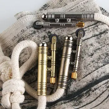 

Metal Windproof Kerosene Lighter Source Retro Vintage Tinder Rope Lighter Portable Survival Shepherds Lighter Outdoor Camping