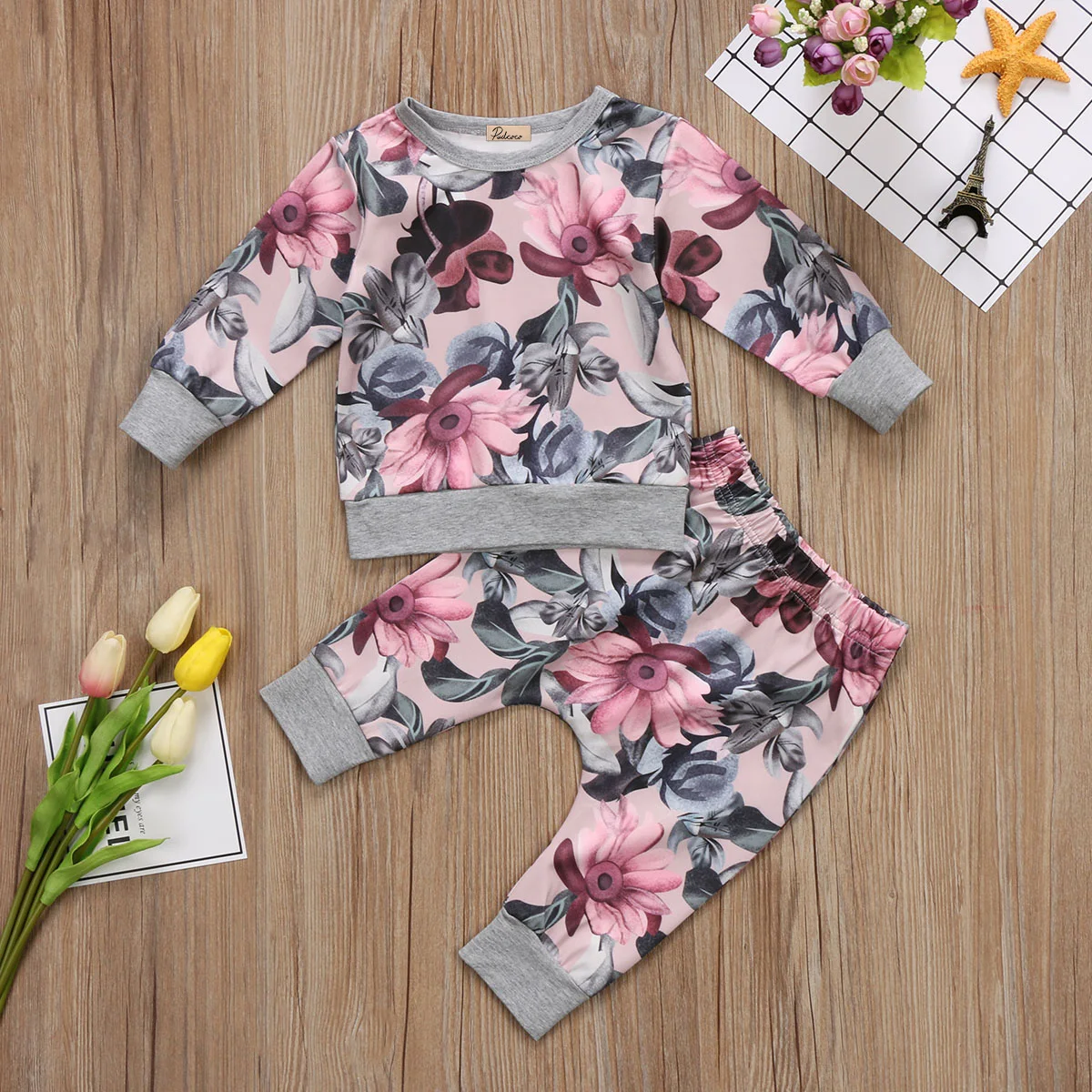 

Pudcoco Girl Clothes Cotton Newborn Baby Girls Clothes Coats T-shirt Tops+Floral Pants Outfits Leggings Set