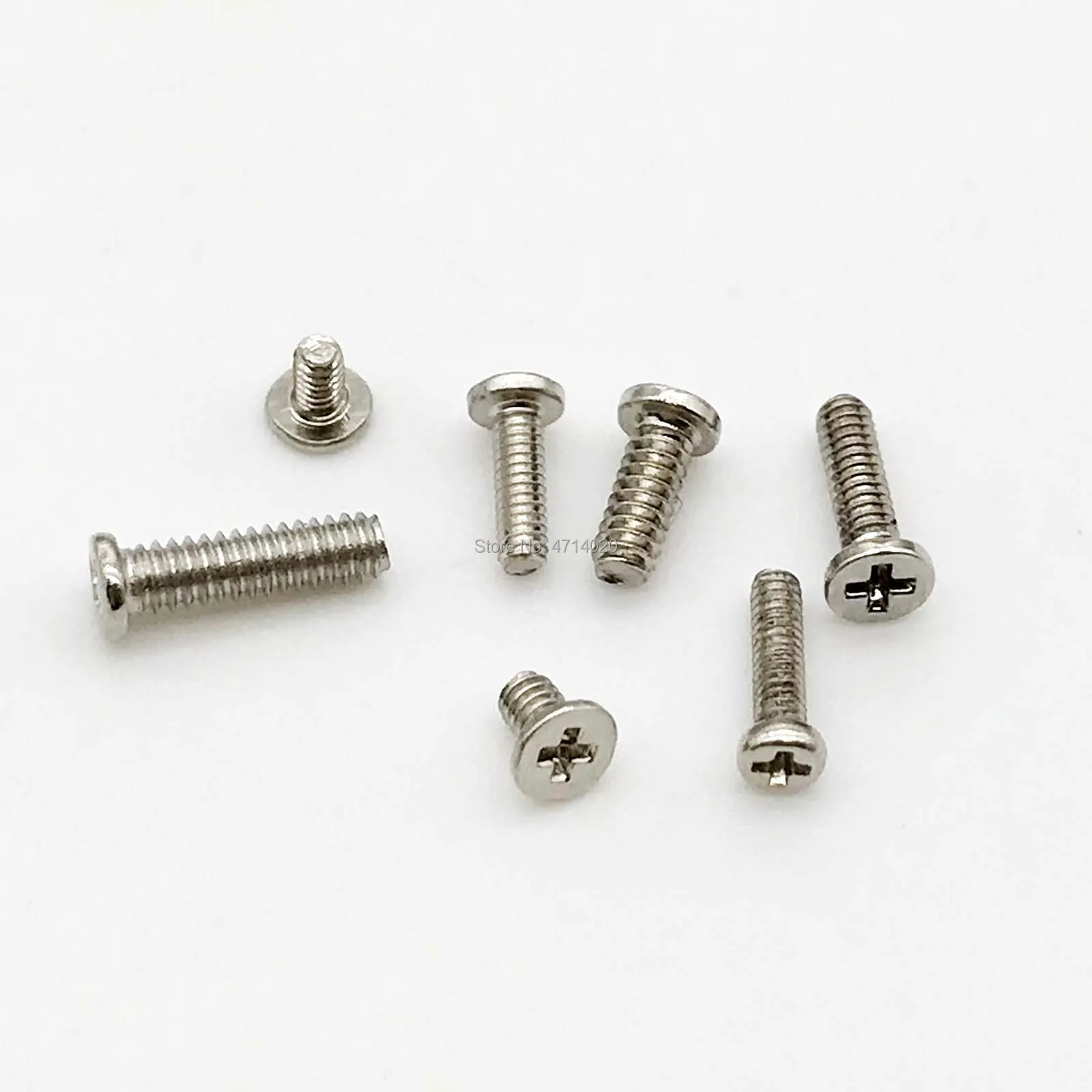 50 un M1.2-M3 Mini Micro Cruz de cabeza plana Phillips Ultra Delgada Oblea Tornillo