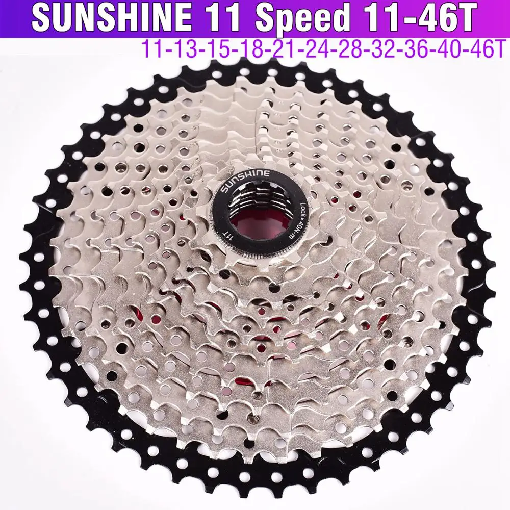 SUNSHINE 11 speed Freewheel MTB Запчасти для горного велосипеда кассета Freewheel Золотой 11-42T 46T 50T для запчастей XT M8000 SLX M7000 M9000