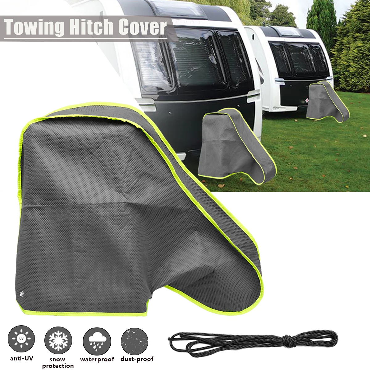 

92*47*62cm Waterproof Caravan Tailer Towing Hitch Coupling Lock Cover Dustproof for RV Truck