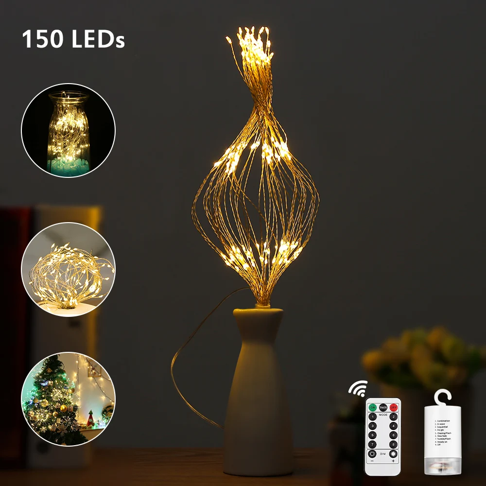 2PCS LH BOM YHD150WW 150 LED Dimmable Starburst String Lamps 6W