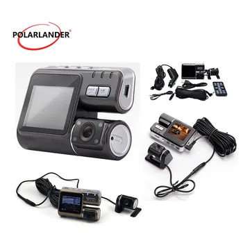 車のスタイリングビデオレコーダービデオカメラ G センサー車 dvr リアビューカメラデュアルレンズ 2 インチモニター 120 度広角