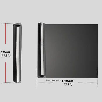 

12 X 72 Light Black Dark Tint Headlight Taillight Vinyl Wrap Sheet Sticker Trim