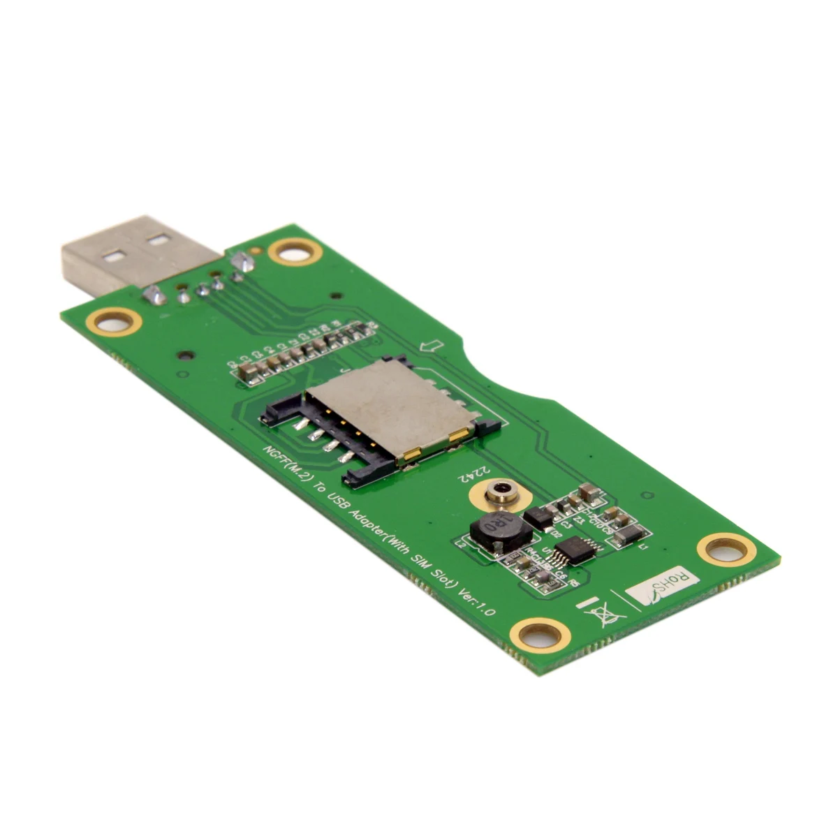 CY M.2 NGFF Wireless WWAN to USB Adapter Card with SIM Card Slot Module Testing Tools