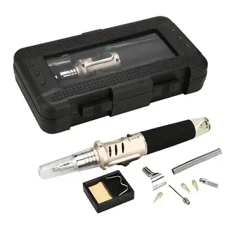 

Adeeing HS-1115K Soldering Iron Professional 10 in 1 Soldering Iron Set Butane Gas Soldering Iron Set 26ml Welding Equipment