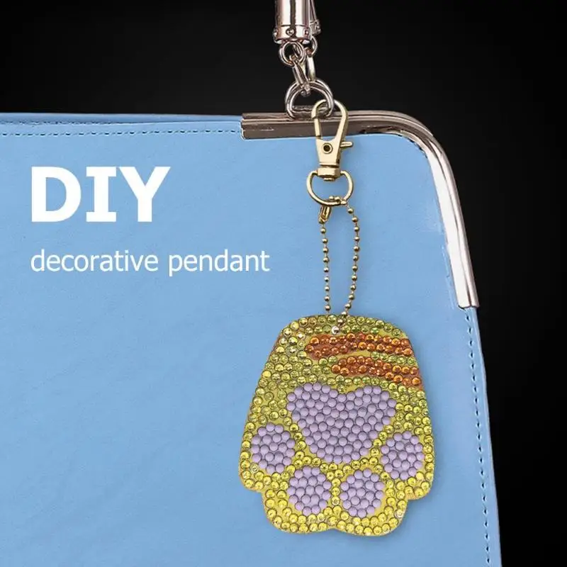 4 шт. DIY полный дрель Алмазная картина брелок мультфильм кошка медведь с