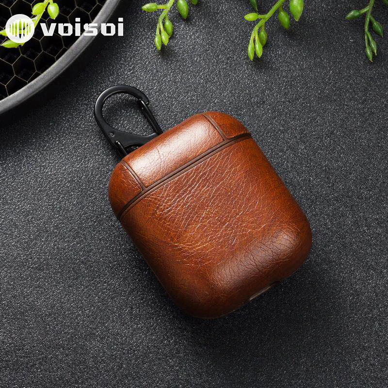 Headphone Case For Apple Airpods Genuine Leather headphone Case Sleeve