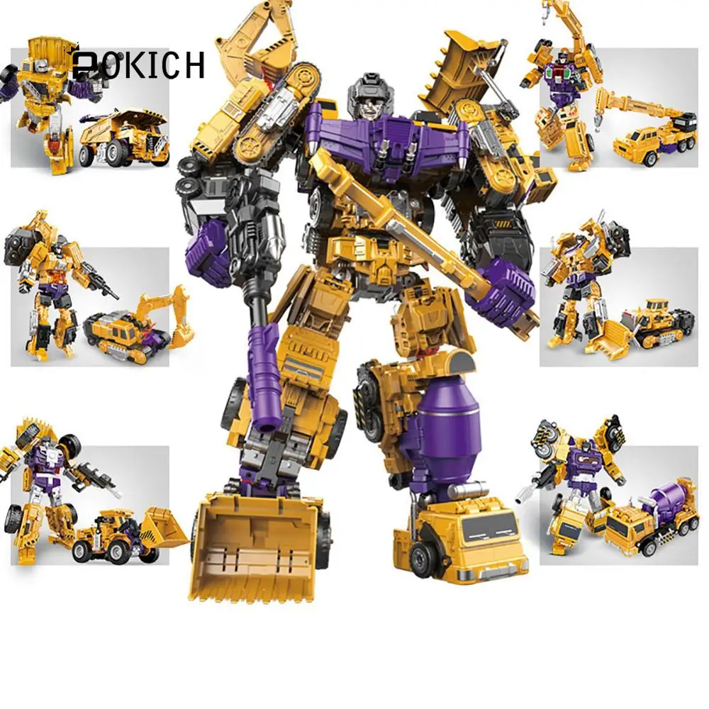 

Pokich Children's Deformation Robot Transformation Robot Car Deformation Robot Vehicle Action Figure 6in1 Boy Toy Gifts